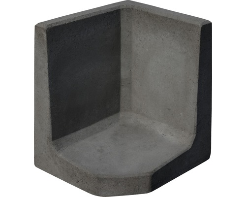 Pierre de bordure angle pierre d'angle anthracite 60 x 50 x 7 cm