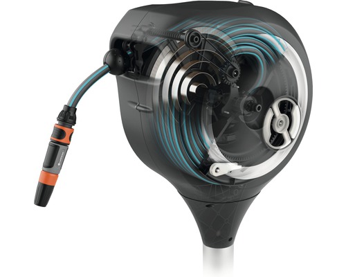 Dévidoir mural Gardena avec tuyau et raccord