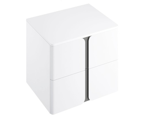 Waschtischunterschrank RAVAK SD Balance BxHxT 50x50x46.5 cm weiss/graphit Waschtischunterschrank mit zwei Schubladen für das Badezimmer
