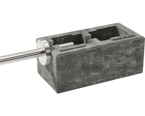 Extension de cheminée en béton avec élément en acier inoxydable