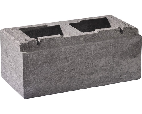 Parpaing creux en béton gris