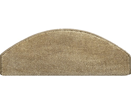 Marchette d'escalier Sweet semi-circulaire beige 23,5x65,4,5 cm Marche d''escalier demi-ronde en textile
