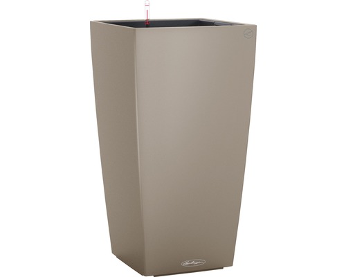 Pflanzvase Lechuza Cubico Color 30 Kunststoff LxB 30 x 30 cm H 56 cm braun Hoher, gerader Pflanzkübel mit Bewässerungssystem
