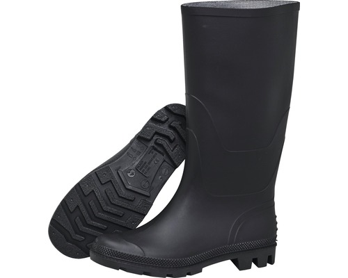 Schwarze Gummistiefel mit Profilsohle