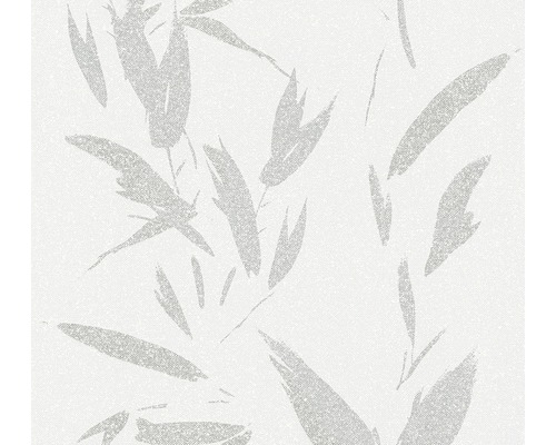 Papier peint intissé 37549-4 New Elegance rameau de feuilles argent