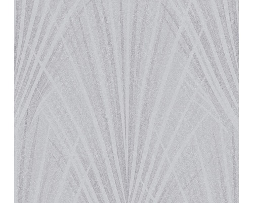 Papier peint intissé 37553-4 New Elegance fougères gris Papier peint avec motif éventail abstrait
