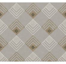 Papier peint intissé 37682-3 New Life graphique gris