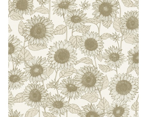 Papier peint intissé 37685-1 New Life fleurs beige