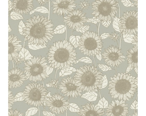 Papier peint intissé 37685-2 New Life fleurs gris beige