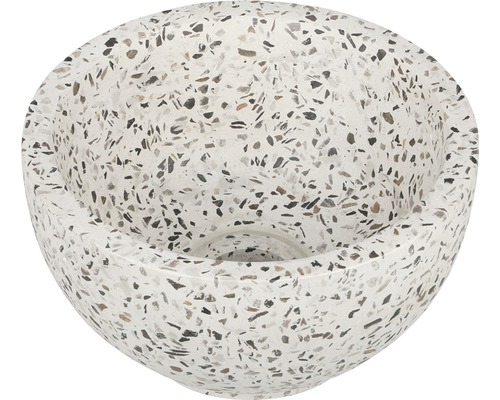 Differnz Aufsatzwaschbecken Ruz 23 x 23 cm Terrazzo schwarz weiss matt 36.102.10