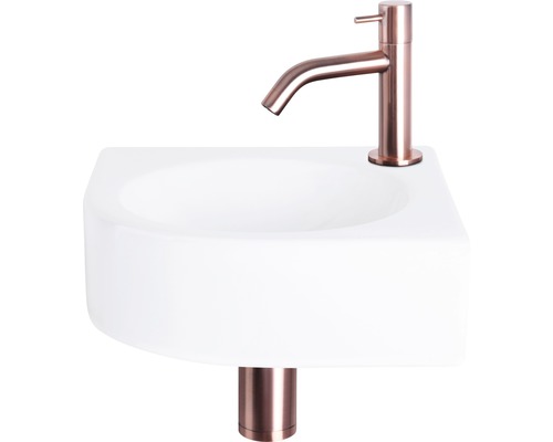 Lavabo blanc avec robinet