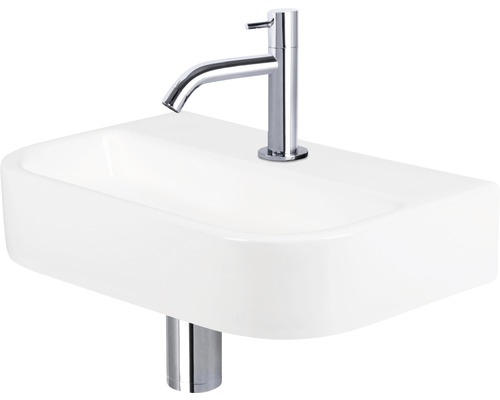 Vasque à poser blanche avec robinet