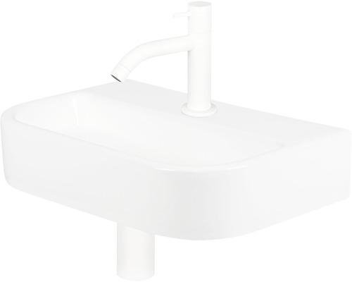 Lavabo en céramique avec robinet pour salle de bain