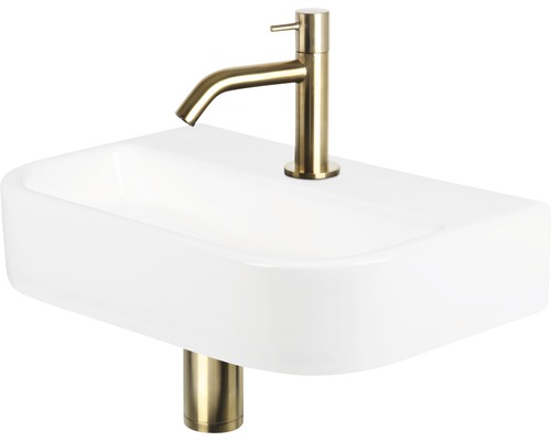 Waschtisch mit Armatur für das Badezimmer