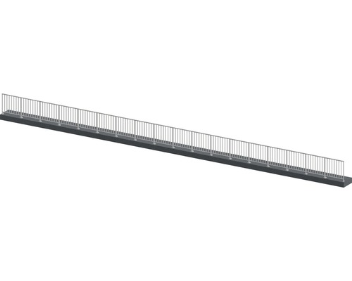Geländerset Pertura Triton G-Form Aluminium 18 m anthrazit für Bodenmontage