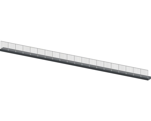 Geländerset Pertura Triton G-Form Aluminium 20 m anthrazit für Bodenmontage