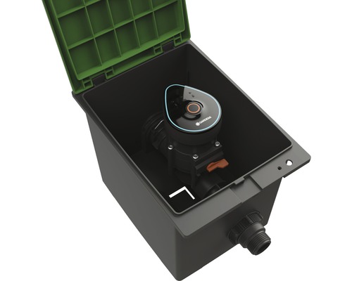 Gestionnaire d''arrosage Gardena dans un boîtier pour l''irrigation de jardin