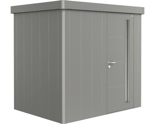 Remise à outils biohort Neo 1B porte standard 236 x 180 cm gris quartz métallique