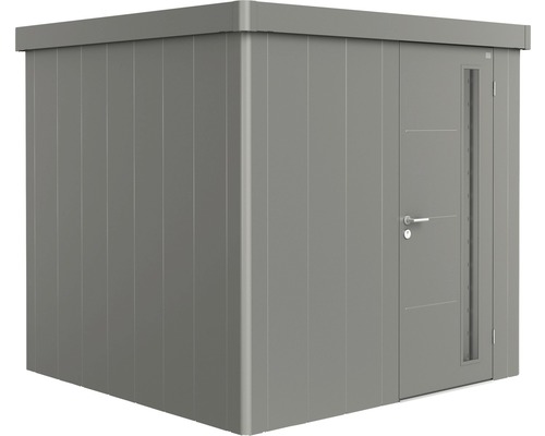 Gerätehaus biohort Neo 2B Standardtür 236 x 236 cm quarzgrau-metallic