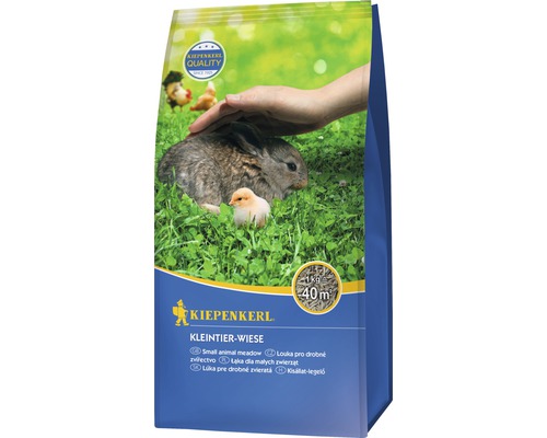 Grünlandsamen Kiepenkerl Kleintier-Wiese 1 kg 40 m² Kiepenkerl Kleintierwiese Saatgutpackung mit Kaninchen, Küken und Hühnern