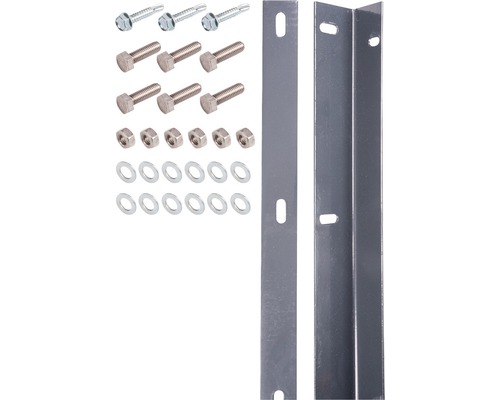 Befestigungsleiste ALBERTS für Doppelstabmatte inkl. Schrauben 120 cm anthrazit