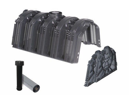 Kit tunnel d'infiltration GARANTIA tunnel d'infiltration 900 l Système d''infiltration avec puits filtrant et géotextile