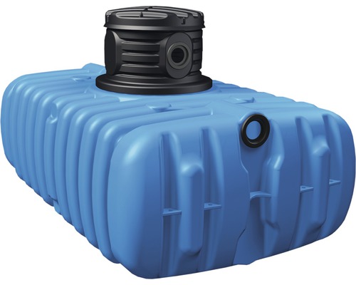 Citerne enterrée bleue avec dôme noir