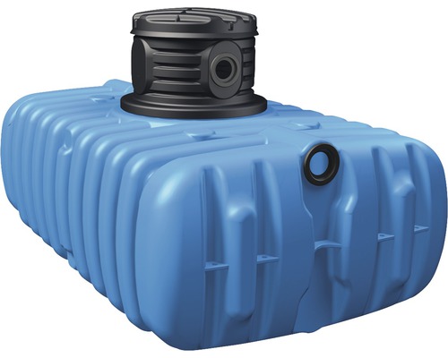 Cuve de récupération d''eau de pluie enterrée avec dôme noir