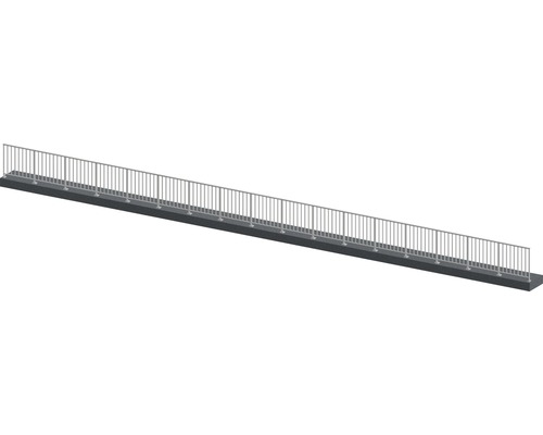 Geländerset Pertura Triton G-Form Aluminium 17 m taupe für Bodenmontage