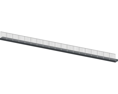 Set complet de balustrade Pertura Triton forme en G aluminium 19 m taupe pour montage au sol