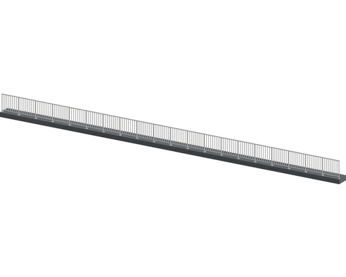 Set complet de balustrade Pertura Triton forme en G aluminium 20 m taupe pour montage au sol