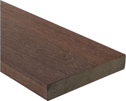Lame de terrasse Konsta en bois composite Nativo profilé plein revêtu lame de rebord 23x138x3000 mm chêne marron