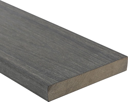 Lame de terrasse Konsta en bois composite Nativo profilé plein revêtu lame de rebord 23x138x3000 mm chêne gris foncé