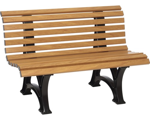 Banc de jardin Blome Amrum 80 x 121 x 64 cm capacité de charge jusqu'à 160 kg plastique aspect bois