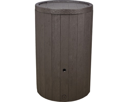 Récupérateur d''eau de pluie en plastique aspect bois