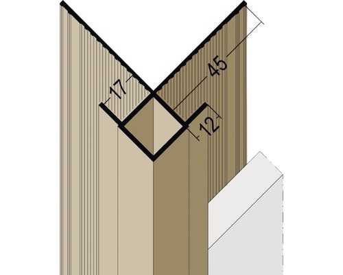 Protège angle pour dalle en ardoise 3000x62 mm