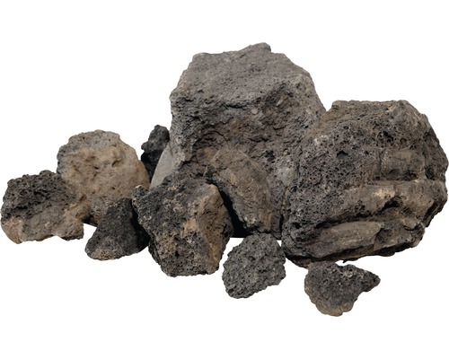 Set de décoration d'aquarium aquadeco Premium Lava pour aquarium 100 cm noir Pile de pierres de lave pour le jardin