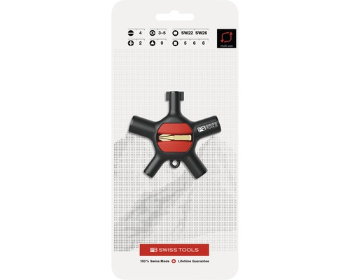 PB Swiss Tools Multitool mit verschiedenen Schraubendreheraufsätzen in Verpackung