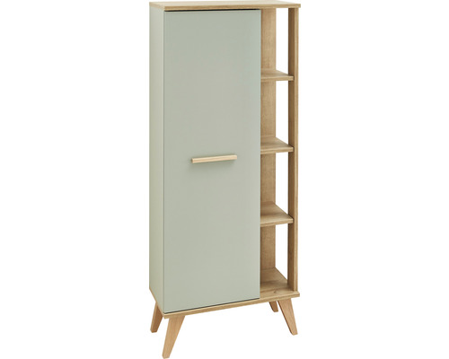 Armoire avec porte et étagères ouvertes