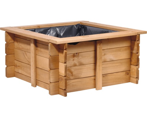 Jardinière carrée en bois avec film