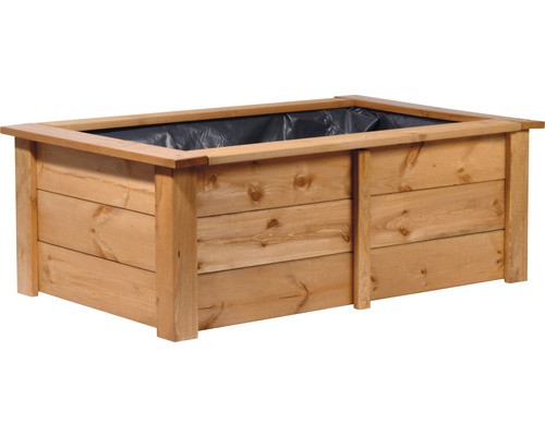 Jardinière rectangulaire en bois avec film
