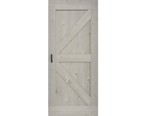 Holztür im Scheunentorstil mit Griff