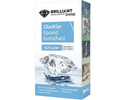 Brilliant Shine GlasKlar résine époxy, 0,75 litre