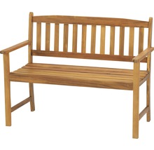 Gartenbank aus Holz mit Armlehnen