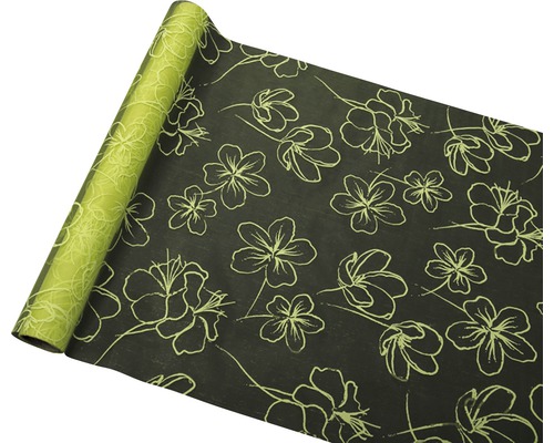 Tissu décoratif organza 36 x 360 cm vert