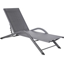 Verstellbare Gartenliege aus Metall und Textil