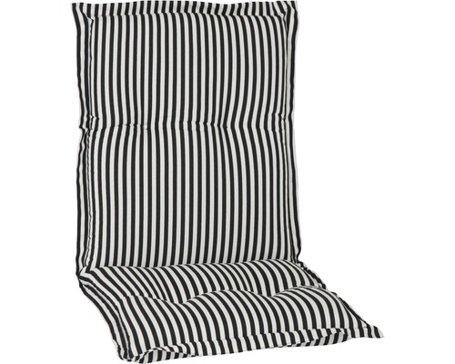 Auflage für Niederlehner Tupelo 98 x 46 cm Baumwoll-Mischgewebe weiss anthrazit Gestreiftes Stuhlkissen für den Gartenbereich