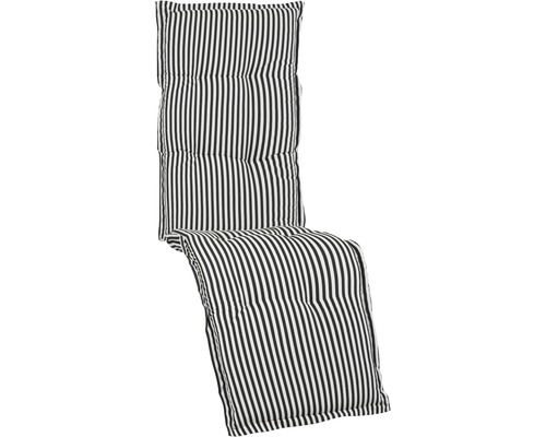Coussin pour fauteuil Tupelo à rayures noir et blanc