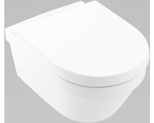 Kit WC Villeroy & Boch Architectura DirectFlush, bride de rinçage ouverte, blanc, fixation masquée