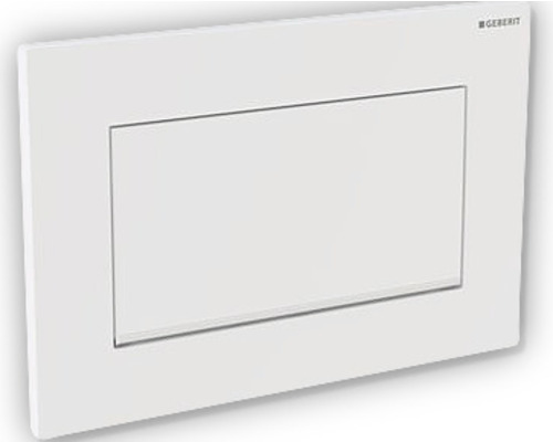Plaque de commande GEBERIT Sigma 30 plaque mat / touche blanc chrome mat brillant 115.893.JT.1